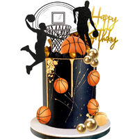 20 Pcs Basketball Cake Toppers, Basketball Star Themed Cake Decorations For Basketball Birthday Cake Party Decorations Basketball Party Supplies