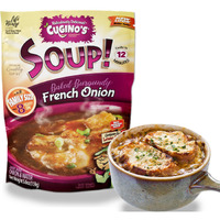 Cugino's French Onion Soup Mix, 6 Pack, Traditional Baked Burgundy Homemade Taste With Fresh Herbs And Spices, Cooks In 12 Minutes, Made In The Usa