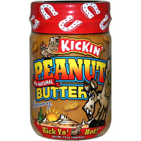 Kickin' Creamy Peanut Butter With Habanero Pepper - 13 Ounces - Premium Gourmet All Natural Spicy Peanut Butter - Perfect Snack Packed With Protein