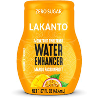 Lakanto Sugar Free Water Enhancer - Sweetened With Monk Fruit Sweetener And Erythritol, On The Go Liquid H2O Hydration, Zero Sugar, Naturally Flavored - Mango Passionfruit (1.67 Fl Oz - Pack Of 1)