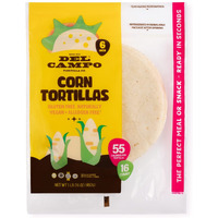 Del Campo Soft Corn Tortillas - 6 Inch Round 1 Lb. Bag. 100% Delicious, Gluten Free And All-Corn Authentic Mexican Food. Many Serving Options: Wraps, Tacos, Quesadillas Or Burritos, Kosher. (16Ct.)