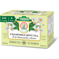 Tadin Chamomile & Mint Tea, Herbal Tea, Tea Bags Individually Wrapped, Caffeine Free Tea, 24 Tea Bags Per Box, Pack Of 6