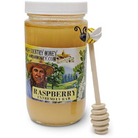 Goshen Amish Country Honey Extremely Raw Raspberry Blossom Honey 100% Natural Honey Health Benefits Unfiltered Ou Kosher Certified | Glass Jar 454 G