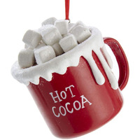 Hot Cocoa Cup With Marshmallows Ornament For Christmas