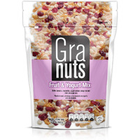 Granuts Fruit & Yogurt Mix Family Pack | Crispy, Yogurt-Covered Rice | Peanuts, Cranberries, & Pineapple | Delicious Snack | 6.35 Oz (Pack Of 1)