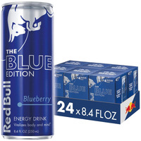 Red Bull Blue Edition Blueberry Energy Drink, 8.4 Fl Oz, 24 Cans (6 Packs Of 4)