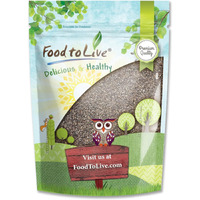 Food To Live Black Chia Seeds, 5 Pounds - Whole, Sproutable, Vegan, Kosher, Keto, Sirtfood, Bulk. Rich In Essential Fatty Acids, Fiber, Protein. Great For Chia Pudding, Smoothie, Oatmeal