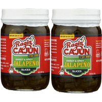 Candied Jalapeo Slices 12 Fl Oz Ragin' Cajun Foods - Sweet And Spicy Pickled Peppers For Snacking, Sandwich Toppings, And Garnishes - Perfect For Adding Heat And Flair To Your Dishes (Pack Of 2)