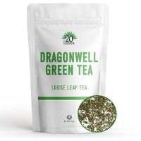 Dragonwell Loose Leaf Green Tea From China - Chinese -  Lb Pouch - 8Oz Resealable Bag - 1 Pack