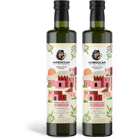 Moroccan Olive Grove - The Red Olive Oil, Bold & Dynamic Cold-Pressed Desert Olive Oil Extra Virgin, Versatile Cooking Essential Made From Single-Origin Fresh Olives, 2-Pack, 500 Ml Per Bottle