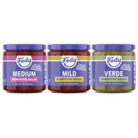 Fody Foods Vegan Salsa Variety Pack, Chunky Tomato Jalapeno Salsa, Low Fodmap Certified, Gut & Ibs Friendly, 16 Ounce, Pack Of 3