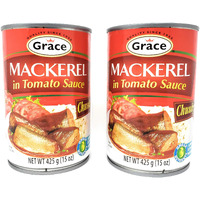 Grace Chunky Mackerel In Tomato Sauce 15Oz - 2 Pack - Canned Mackerel