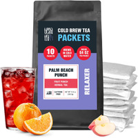 Tiesta Tea - Palm Beach Punch Cold Brew Tea | Fruit Punch Herbal Tea | Premium Loose Leaf Iced Tea Blends | Non Caffeinated Iced Tea | 10 Cold Brew Tea Bags - Brews 1 64Oz Pitcher Each