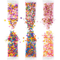 Sprinkles For Cake Decorating, Cupcake, Cookies, Ice Cream Topper, 6 Packs Colorful Sprinkles, Pastel Sprinkles, Six Of Assorted Sprinkles For Cake Baking, Perfect For Birthdays, New Years Eve, Graduations