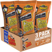 Elmer's New Orleans Chee-Wee's, Authentic Nola Bbq Flavor, Irresistible Crunchy Snack Delight 2 Oz Bags, Pack Of 3