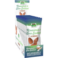 Now Foods, Almonds, Roasted With Sea Salt, Source Of Protein, Fiber And Healthy Fatty Acids, Grown In The Usa, Certified Non-Gmo, 10 Single Packets