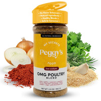 My Secrets Peggy's Food Omg Poultry Seasoning Mix - Perfect Blend Of Herbs And Spices - With Pink Himalayan Salt - 3.5 Oz/99.2 G - Versatile - Low Sodium - No Clumping