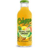 Calypso Limeade | Made With Real Fruit And Natural Flavors | Pineapple Peach Limeade, 16 Fl Oz (Pack Of 12)