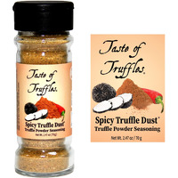 Truffle Dust Seasoning, Truffle & Mushrooms Powder Seasoning, Truffle Gourmet Food Condiments Vegan And Vegetarian Friendly (Spicy Black Truffle, 2.47Oz (70G))