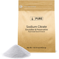 Pure Original Ingredients Sodium Citrate (1 Lb) Emulsifier, Food Preservative, Flavor Enhancer, Gastronomy Cooking & Recipes, Salty & Sour Flavoring, Seasoning,