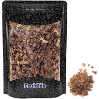 Fruidles Natural Amber Rock Sugar For Tea And Coffee, Pure Cane Sugar Crystals, Dissolves Quickly, Resealable Bag (1 Pound)