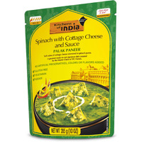 Kitchens Of India Palak Paneer, Spinach With Cottage Cheese & Sauce, 10 Ounces - Pack Of 3, Ready To Eat Authentic Vegetarian Indian Food, Gluten-Free