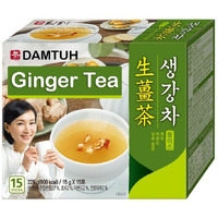 Damtuh Korean Traditional Tea Premium Ginger Tea Plus, Ginger Powder Tea, Herbal Tea, 15 Sticks