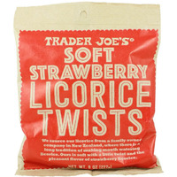 Trader Joe's Soft Licorice Twists 8Oz (Strawberry Licorice, 1 Pack)