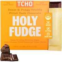 Tcho Holy Fudge Dark Chocolate Bars (1 Pack) | Single Origin, Plant Based, Organic & Fair Trade, | Non Gmo, Non-Dairy, Vegan, Soy Free (2.5Oz Each)