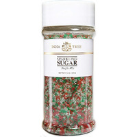 India Tree, Jingle Mix Sparkling Sugar, Large Jar | Shimmery Sugar Sprinkles For Baking & Decorating | 7.5 Oz Jar (Pack Of 1)