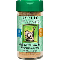 Garlic Festival Foods Low Sodium Garli Garni All Purpose Garlic Seasoning 2.6 Oz. Gluten Free, No Msg