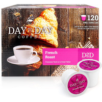 Day To Day 120-Count French Roast, Dark Roast Single Serve Coffee Pods For K Cups Keurig Brewers (French Roast, 120 Count (Pack Of 1))