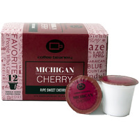 Michigan Cherry Coffee Pods By Coffee Beanery | 12Ct Flavored Coffee Pods Medium Roast Coffee Pods| 100% Specialty Arabica Coffee| Gourmet Coffee Pods
