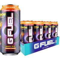 G Fuel Crash Bandicoot Energy Drink, Sugar Free, Healthy Drinks, Zero Calorie, 300 Mg Caffeine Per Carbonated Can, Wumpa Fruit Flavor, Focus Amino, Vitamin + Antioxidants Blend - 12 Pack