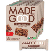 Madegood Crispy Squares, Chocolate Chip (36 Count) Gluten Free Snacks