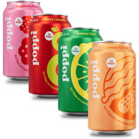 Poppi Sparkling Prebiotic Soda, Beverages W/Apple Cider Vinegar, Seltzer Water & Fruit Juice, Trend Setters Variety, 12 Oz (12 Pack)