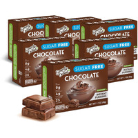 Simply Delish Instant Chocolate Pudding Mix - Plant Based Guilt Free Desserts - All Natural, Sugar Free, Non Gmo, Gluten Free, Fat Free, Vegan, Keto Friendly - 1.7 Ounce (Pack Of 6)