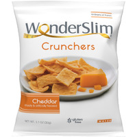 Wonderslim Protein Cracker Snack Chips, Cheddar, Low Fat & Gluten Free (10Ct)