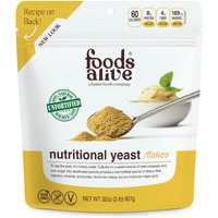 Foods Alive | Non-Fortified Premium Nutritional Yeast Flakes | 2 Lbs | Unfortified Vegan Cheese Powder Seasoning