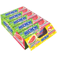 Hi-Chew Watermelon - Box Of 15 Sticks, 1.76Oz Ea | Unique Fun Soft & Chewy Taffy Candy | Immensely Juicy Fruit Flavors