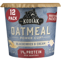 Kodiak Cakes Instant Protein Oatmeal Cup, Blueberries & Cream 2.12 Ounce (Pack Of 12)