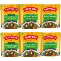 Tasty Bite Kashmir Spinach, Ready To Eat, 10 Ounce, Pack Of 6, Microwavable Entr  E In Light Curry Sauce, Vegetarian (Packaging May Vary)