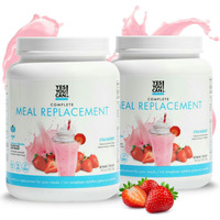 Yes You Can! Complete Meal Replacement - 15 Servings (2 Pack), 20G Of Protein, 0G Added Sugars, 22 Vitamins And Minerals - All-In-One Nutritious Meal Replacement Shake (Strawberry)
