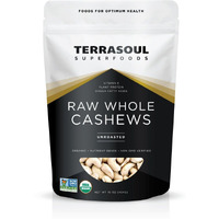 Terrasoul Superfoods Organic Raw Cashews, 16 Oz, Premium Quality For Snacking, Baking, And Culinary Creations