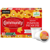 Community Coffee Spiced Pumpkin Pecan Pie Flavored 10 Count Coffee Pods, Medium Roast Compatible With Keurig 2.0 K-Cup Brewers, 10 Count (Pack Of 1)