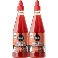 Best Of Thailand Sweet Chili Sauce | 2 Bottles Of 23.65Oz Real Authentic Asian-Brewed Thai Marinade, Dipping Sauce & Glaze For Spring Rolls & Chicken Wings | No Msg Kosher For Passover