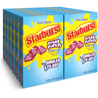 Starburst Singles To Go Powdered Drink Mix, Fruit Punch, Sugar-Free Drink Powder, Just Add Water,6 Count (Pack Of 12)