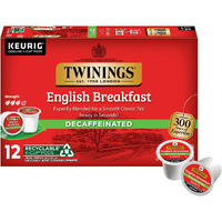 Twinings Decaffeinated English Breakfast Black Tea K-Cup Pods For Keurig, 12 Count (Pack Of 6), Smooth, Flavourful, Robust, Enjoy Hot Or Iced | Packaging May Vary