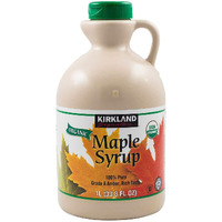 Kirkland Signature Organic Gluten Free 100% Pure, Grade A Amber Rich Maple Syrup - 1 L (33.8 Oz)
