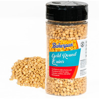Bakerpan Quins Sprinkles For Cake Decorating - Gold Sprinkles Edible 4 Ounces - Edible Confetti Sprinkles For Cupcakes, Ice Cream, Cookies, Cakes (Made In Usa)